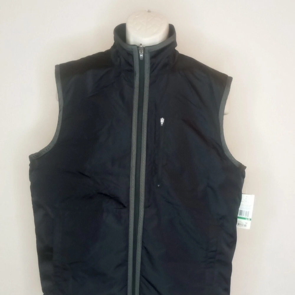Tommy Hilfiger Black and Gray Reversible Vest Sz L